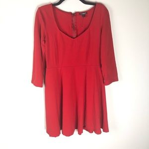 Express | Red Long Sleeve Dress